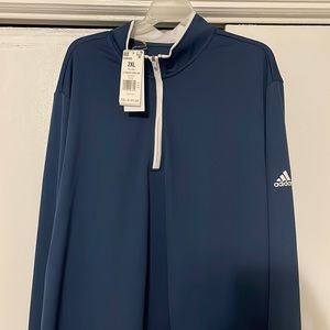 Adidas Light Weight Golf Quarter Zip - Navy Blue